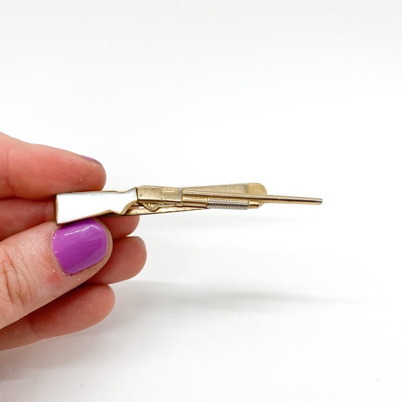 Vintage Swank Shotgun Rifle Tie Bar Clip - Picture 5 of 8